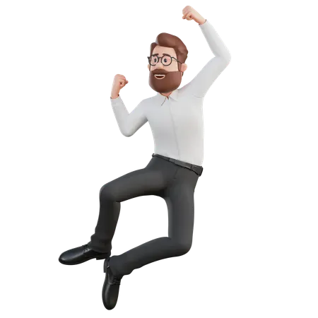 Successful Businessman Character  3D Illustration