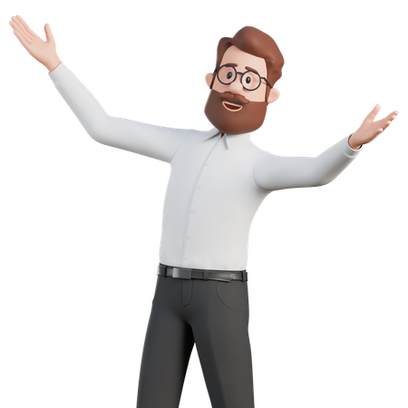 Successful Businessman Character  3D Illustration