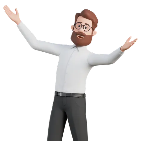 Successful Businessman Character  3D Illustration