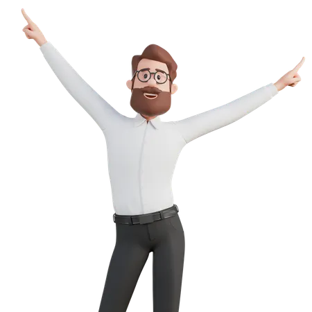 Successful Businessman Character  3D Illustration