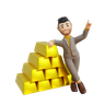 gold pile emoji 3d