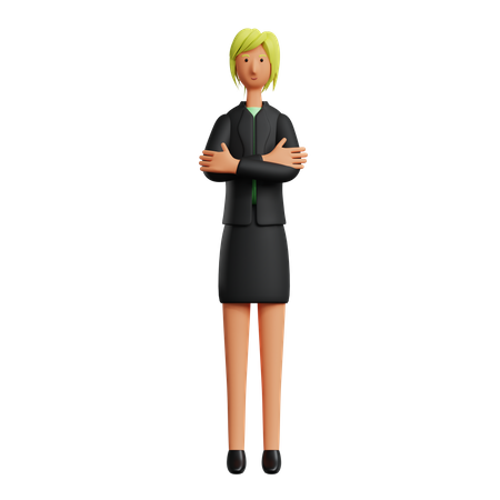 Successful Businesswoman 3D Illustration