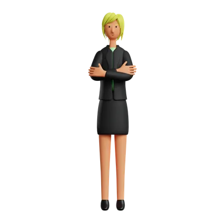 Successful Businesswoman 3D Illustration