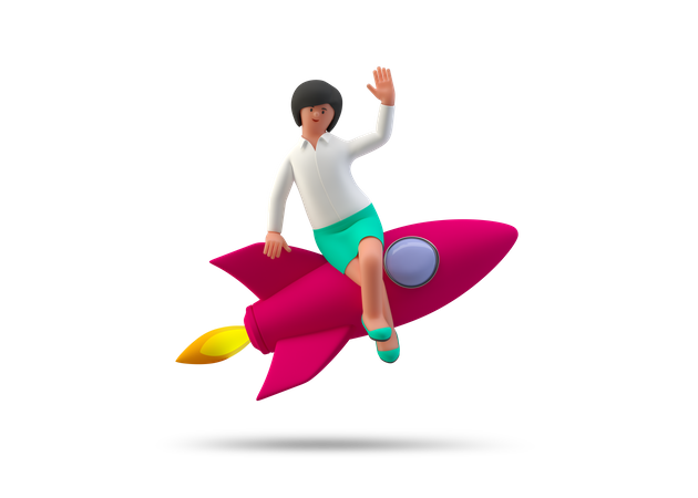 Successful Businesswoman  3D Illustration