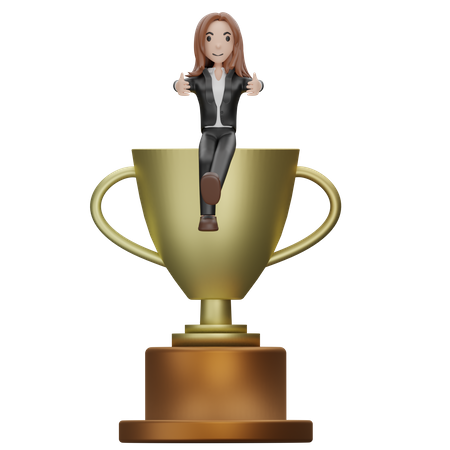 Successful Businesswoman  3D Illustration