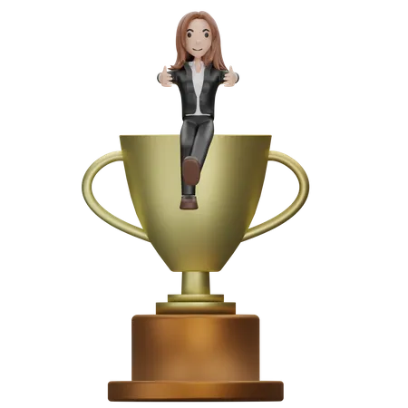 Successful Businesswoman  3D Illustration