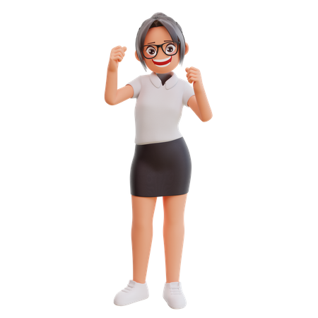 Successful Businesswoman  3D Illustration