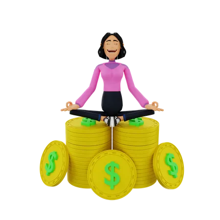 Successful Businesswoman  3D Illustration