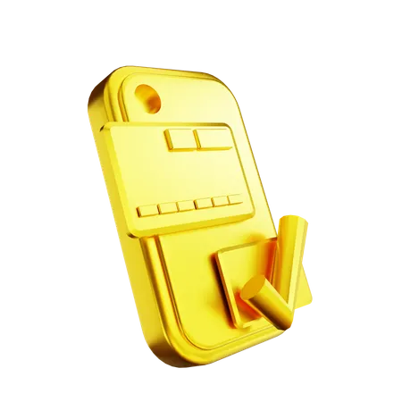 3 D Illustration Golden Mobile And Credit Card 3D Illustration