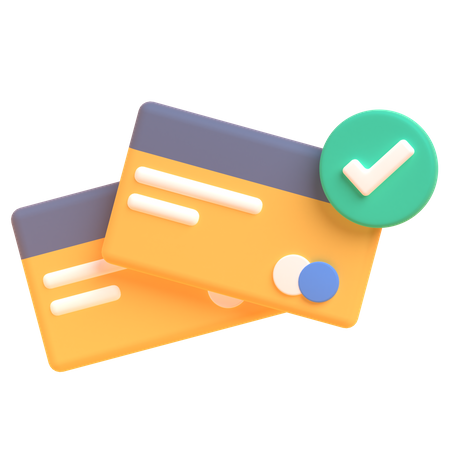 Successful Card Payment  3D Illustration