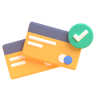 successful card payment 3d illustration