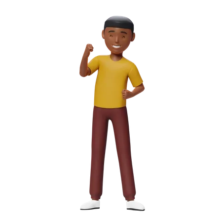 Successful Guy  3D Illustration