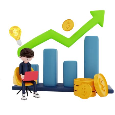 Successful Investor  3D Illustration