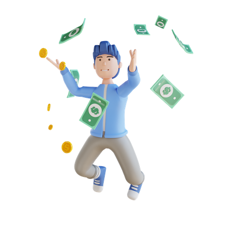 Successful male investor  3D Icon