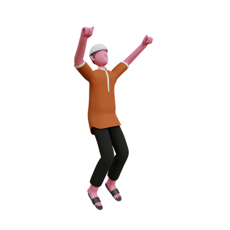 Successful Muslim man  3D Icon