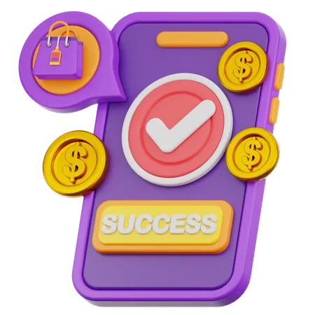 Successful Transaction  3D Icon