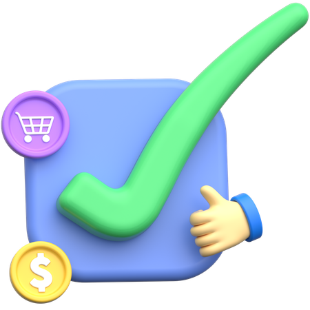 Successful Transaction  3D Icon