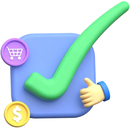 Successful Transaction  3D Icon