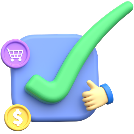 Successful Transaction  3D Icon