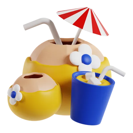 Succo di cocco  3D Icon