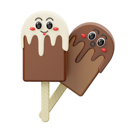 Sucette glacée au chocolat  3D Icon