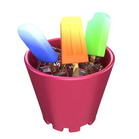 Glaces à l'eau  3D Icon