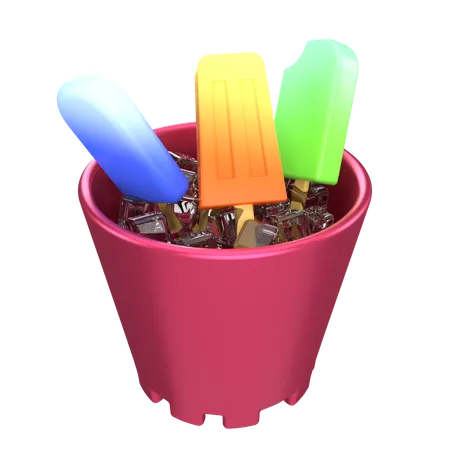 Glaces à l'eau  3D Icon