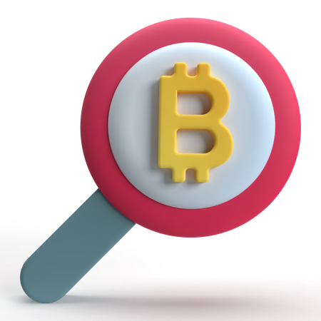 Suche nach Bitcoin  3D Icon