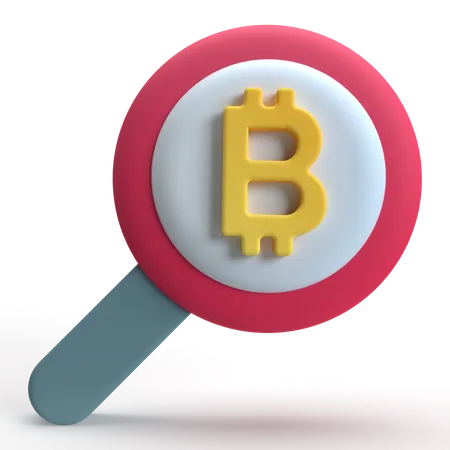 Suche nach Bitcoin  3D Icon