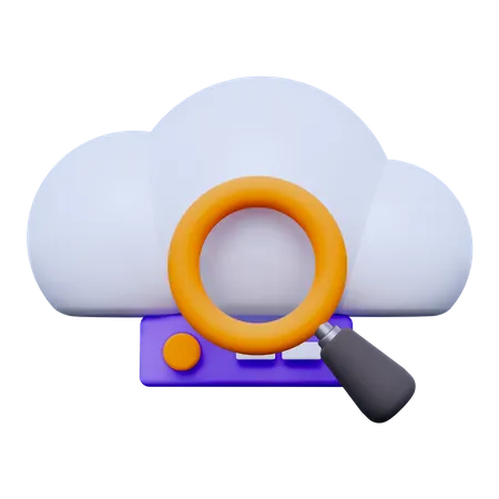 Suche in Cloud-Daten  3D Icon