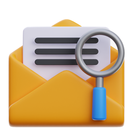 Suche nach E-Mail-Dokument  3D Icon