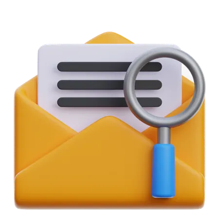 Suche nach E-Mail-Dokument  3D Icon