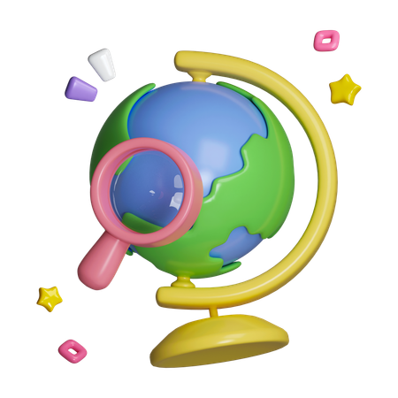 Suche Globus  3D Icon