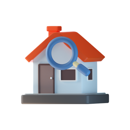 Suche Haus  3D Icon