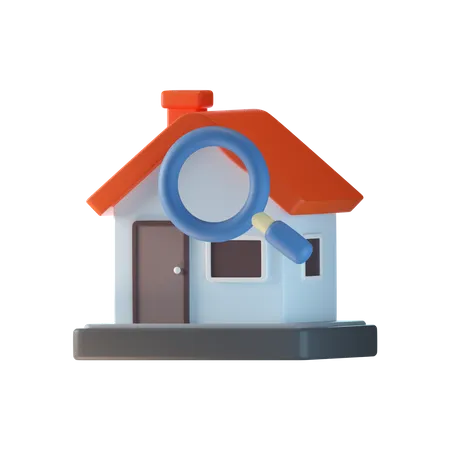 Suche Haus  3D Icon