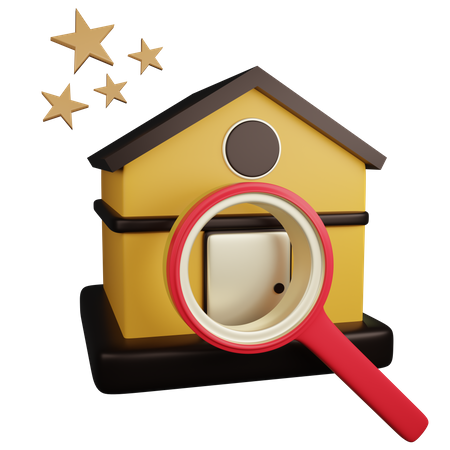 Suche Haus  3D Icon