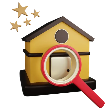 Suche Haus  3D Icon