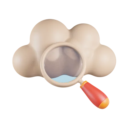Suche in der Cloud des Internets  3D Icon