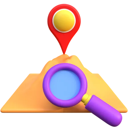 Suche nach Grundstücken  3D Icon