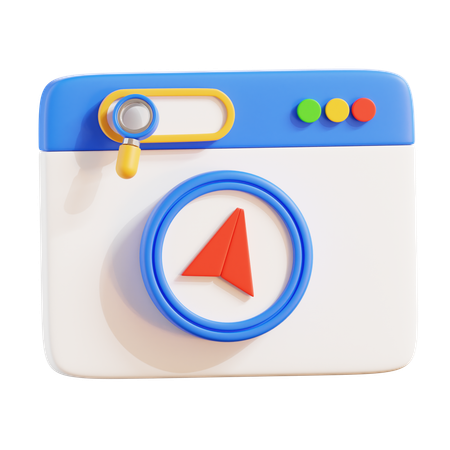 Suchnavigation  3D Icon