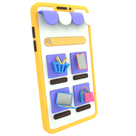 Suche im Online-Shop  3D Icon