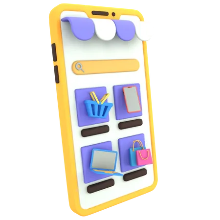 Suche im Online-Shop  3D Icon