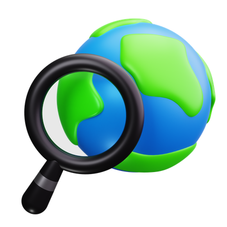 Suche Welt  3D Icon