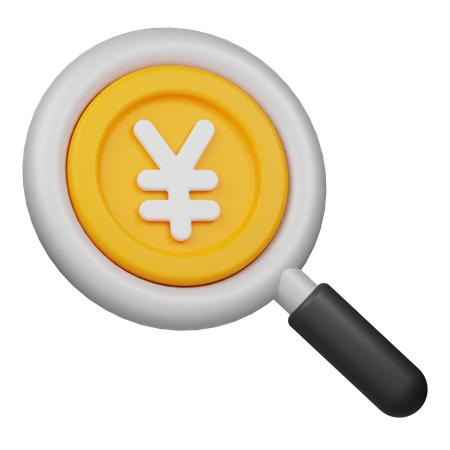 Suche Yen-Münze  3D Icon