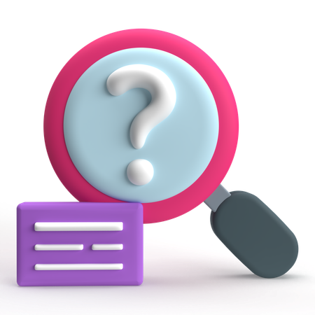 Suchfrage  3D Icon
