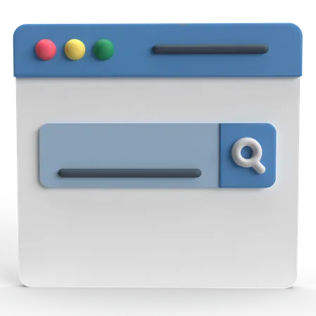 Suchmaschine  3D Icon