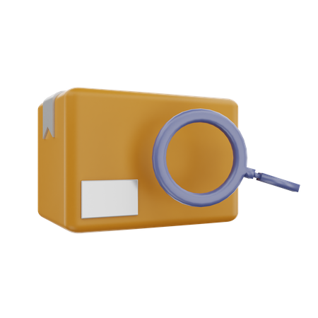 Paket suchen  3D Icon
