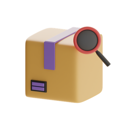Paket suchen  3D Icon