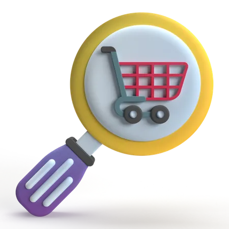 Warenkorb durchsuchen  3D Icon