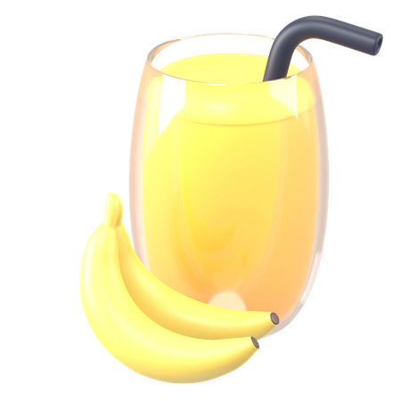 Suco de banana  3D Icon